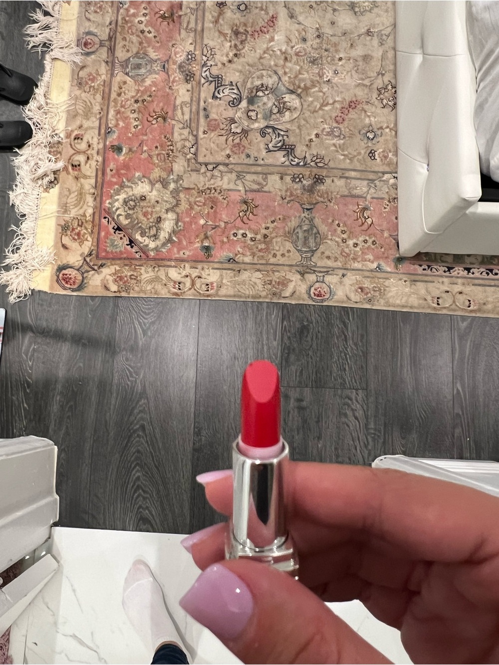 Dior Vibrant Coral-Red Lipstick